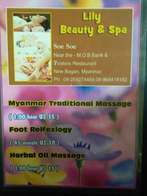 Massage in Bagan - Yangon Massage & Spa